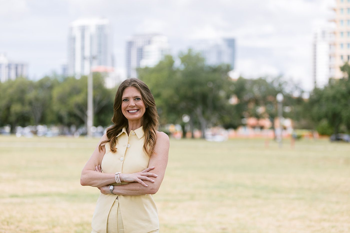 Melissa Rutland in a St. Petersburg park